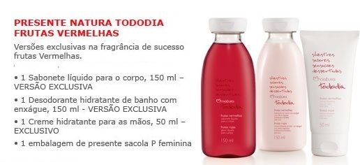 Kit Natura Tododia Frutas Vermelhas